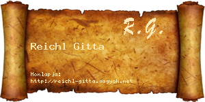 Reichl Gitta névjegykártya